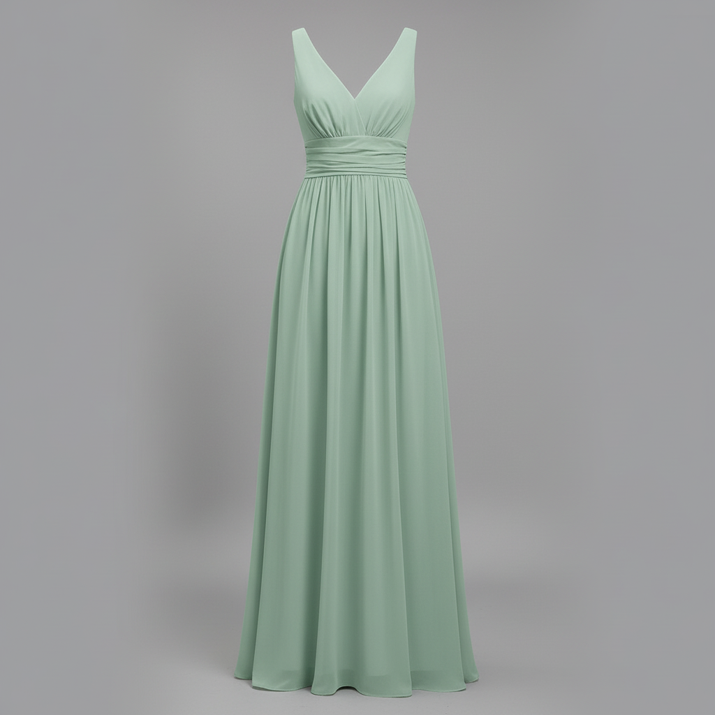Elegant Maxi Dress | Women's Sleeveless V-Neck Dress