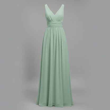 Elegant Maxi Dress | Women's Sleeveless V-Neck Dress