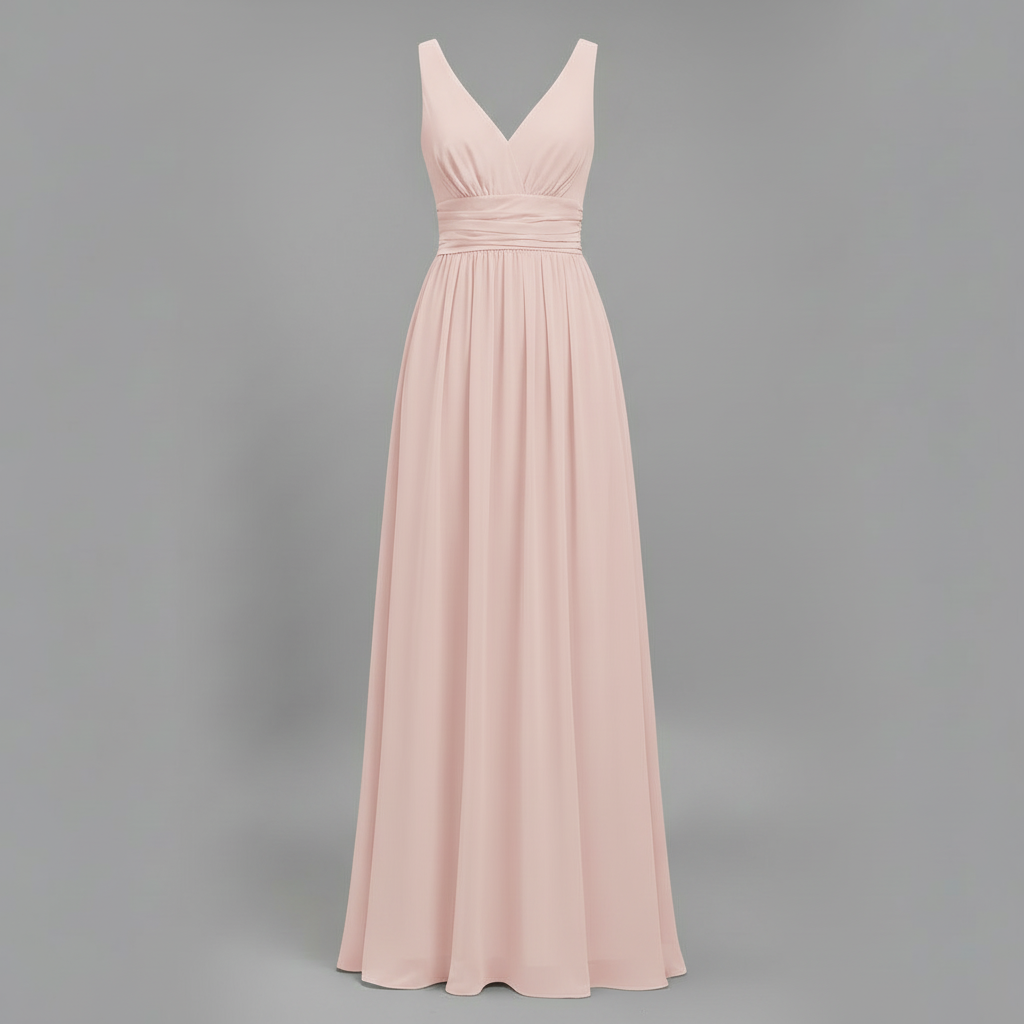Elegant Maxi Dress | Women's Sleeveless V-Neck Dress