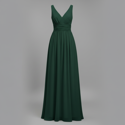 Elegant Maxi Dress | Women's Sleeveless V-Neck Dress