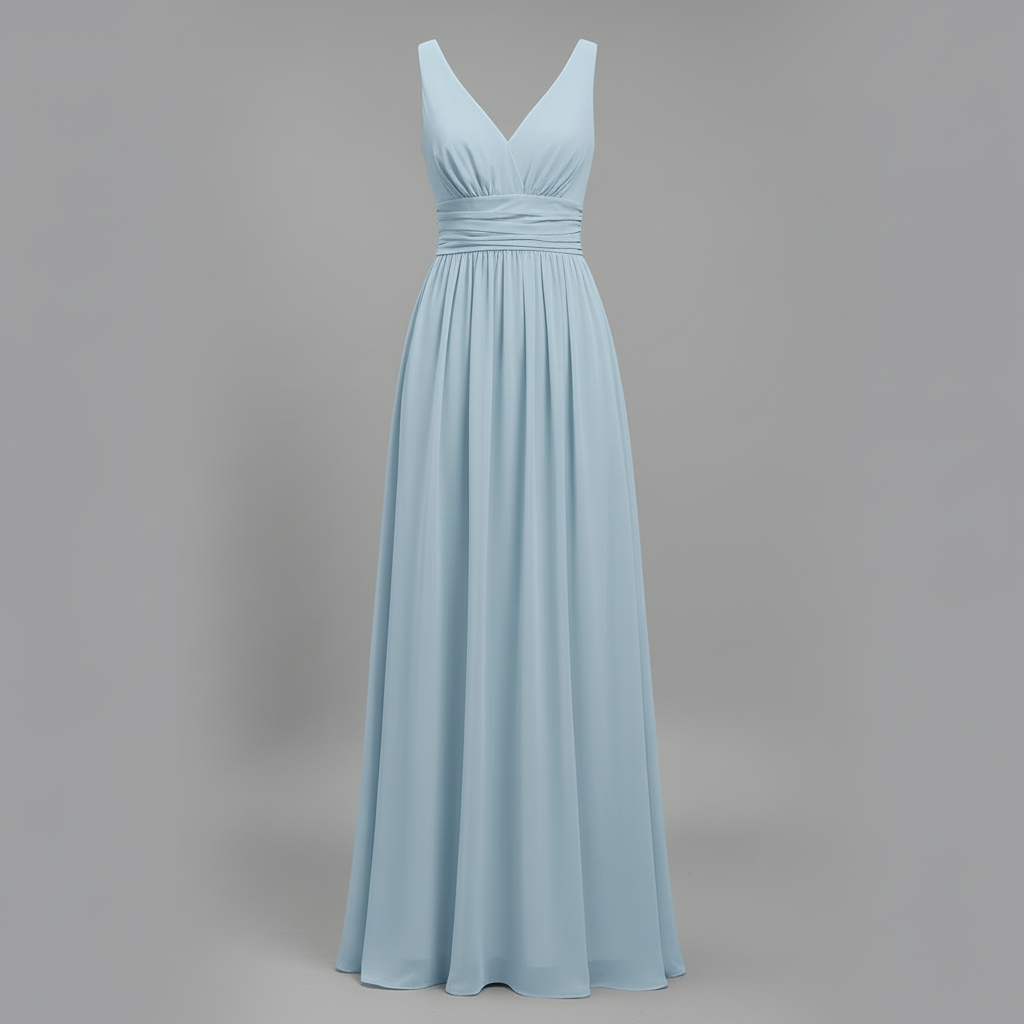 Elegant Maxi Dress | Women's Sleeveless V-Neck Dress