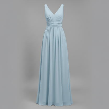 Elegant Maxi Dress | Women's Sleeveless V-Neck Dress