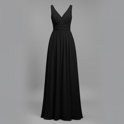 Elegant Maxi Dress | Women's Sleeveless V-Neck Dress