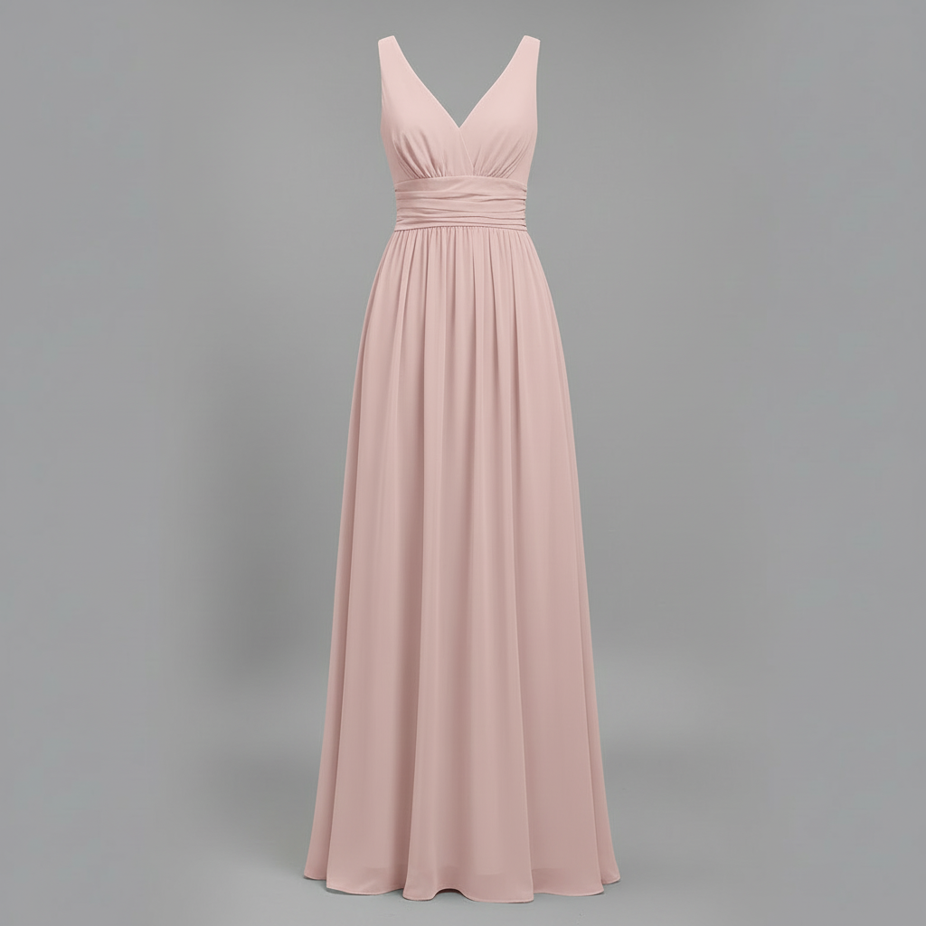 Elegant Maxi Dress | Women's Sleeveless V-Neck Dress