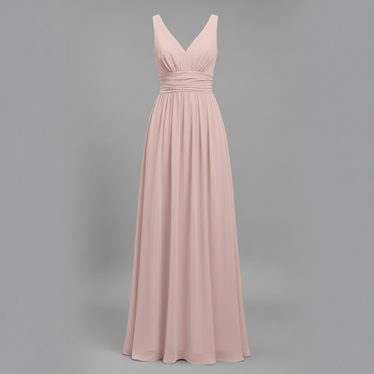 Elegant Maxi Dress | Women's Sleeveless V-Neck Dress