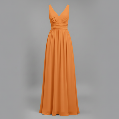 Elegant Maxi Dress | Women's Sleeveless V-Neck Dress