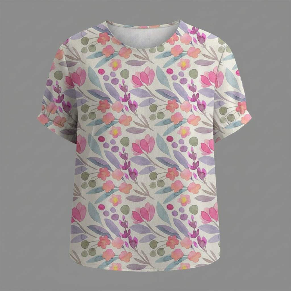 Vintage Floral Blouse | Women's Casual Summer Top