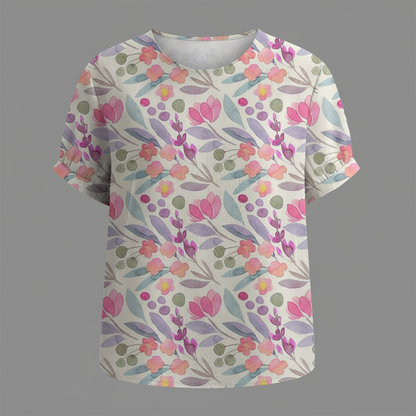 Vintage Floral Blouse | Women's Casual Summer Top