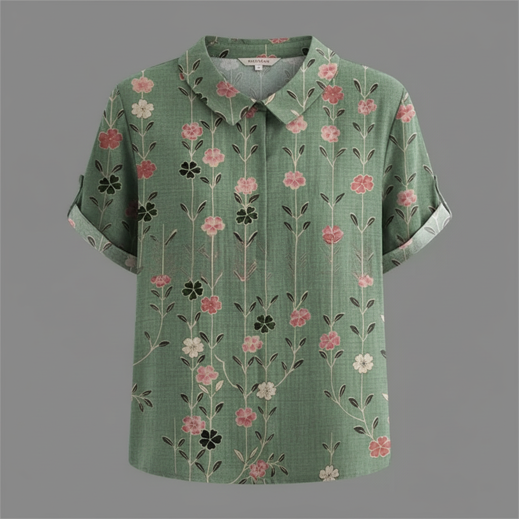 Vintage Floral Blouse | Women's Casual Summer Top