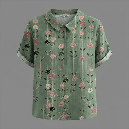 Vintage Floral Blouse | Women's Casual Summer Top