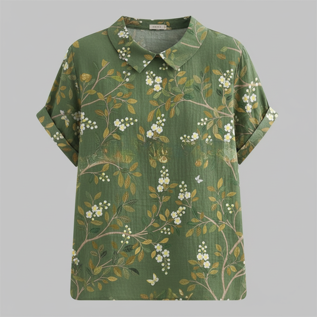 Vintage Floral Blouse | Women's Casual Summer Top