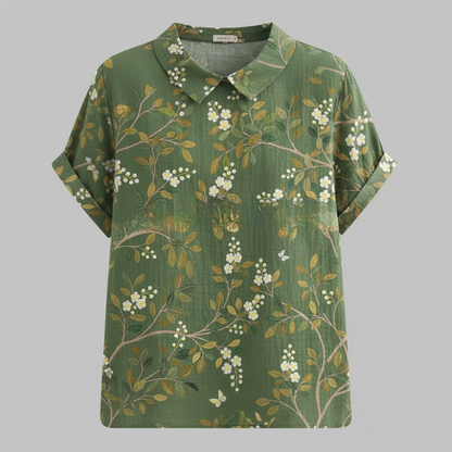 Vintage Floral Blouse | Women's Casual Summer Top