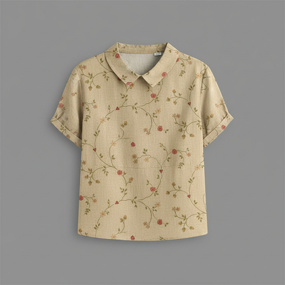 Vintage Floral Blouse | Women's Casual Summer Top