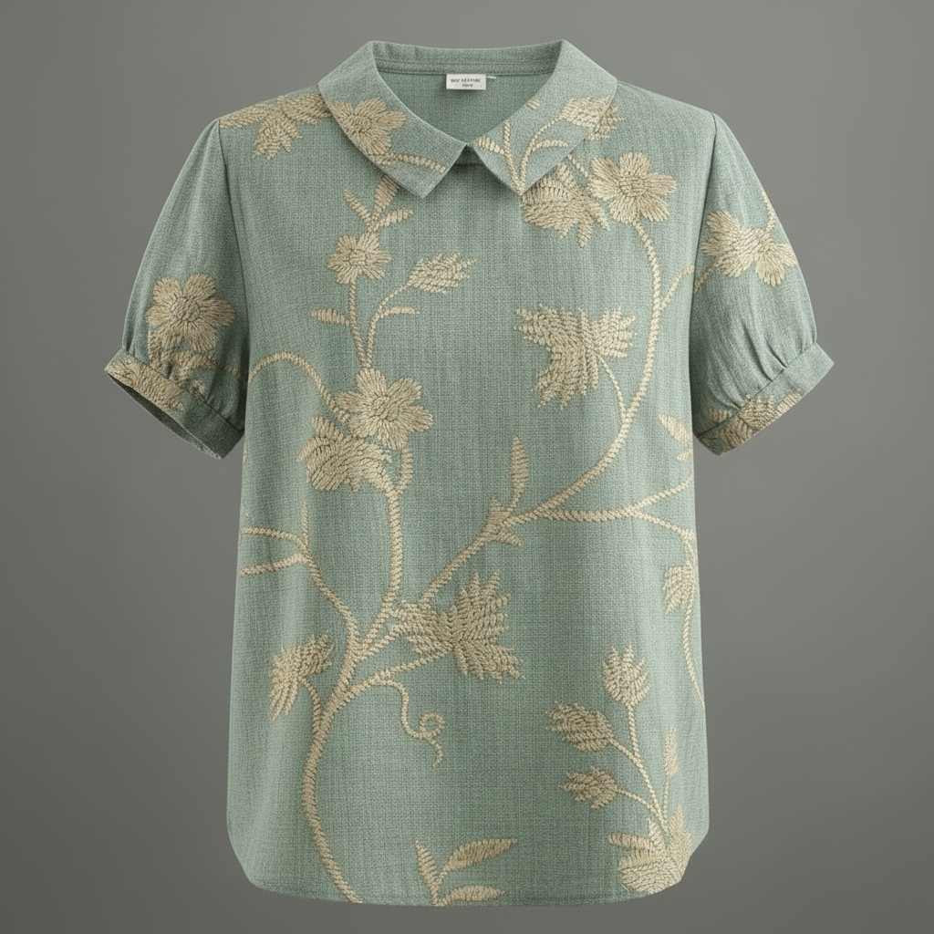 Vintage Floral Blouse | Women's Casual Summer Top