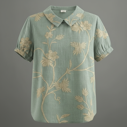 Vintage Floral Blouse | Women's Casual Summer Top
