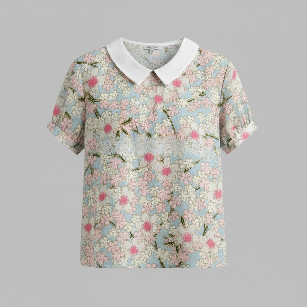 Vintage Floral Blouse | Women's Casual Summer Top