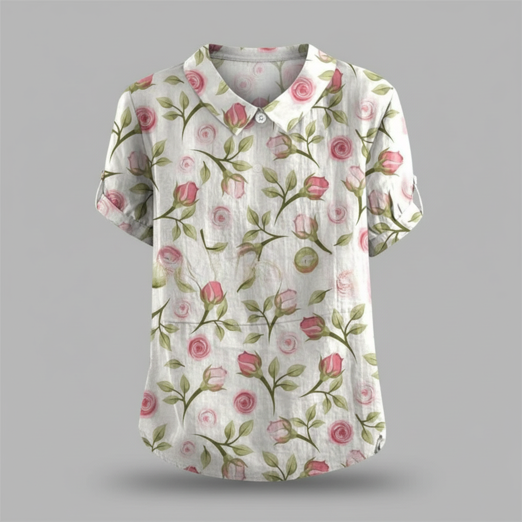 Vintage Floral Blouse | Women's Casual Summer Top