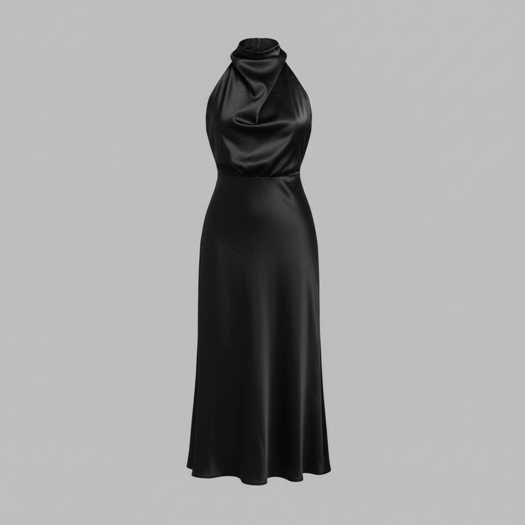 Halter Evening Dress | Formal Wedding Guest Dress for Women