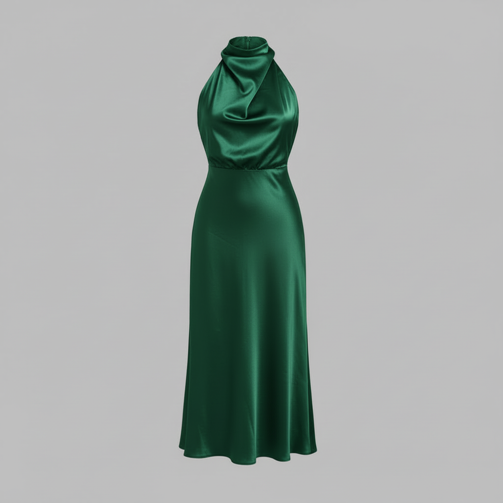 Halter Evening Dress | Formal Wedding Guest Dress for Women