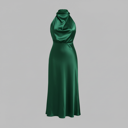Halter Evening Dress | Formal Wedding Guest Dress for Women