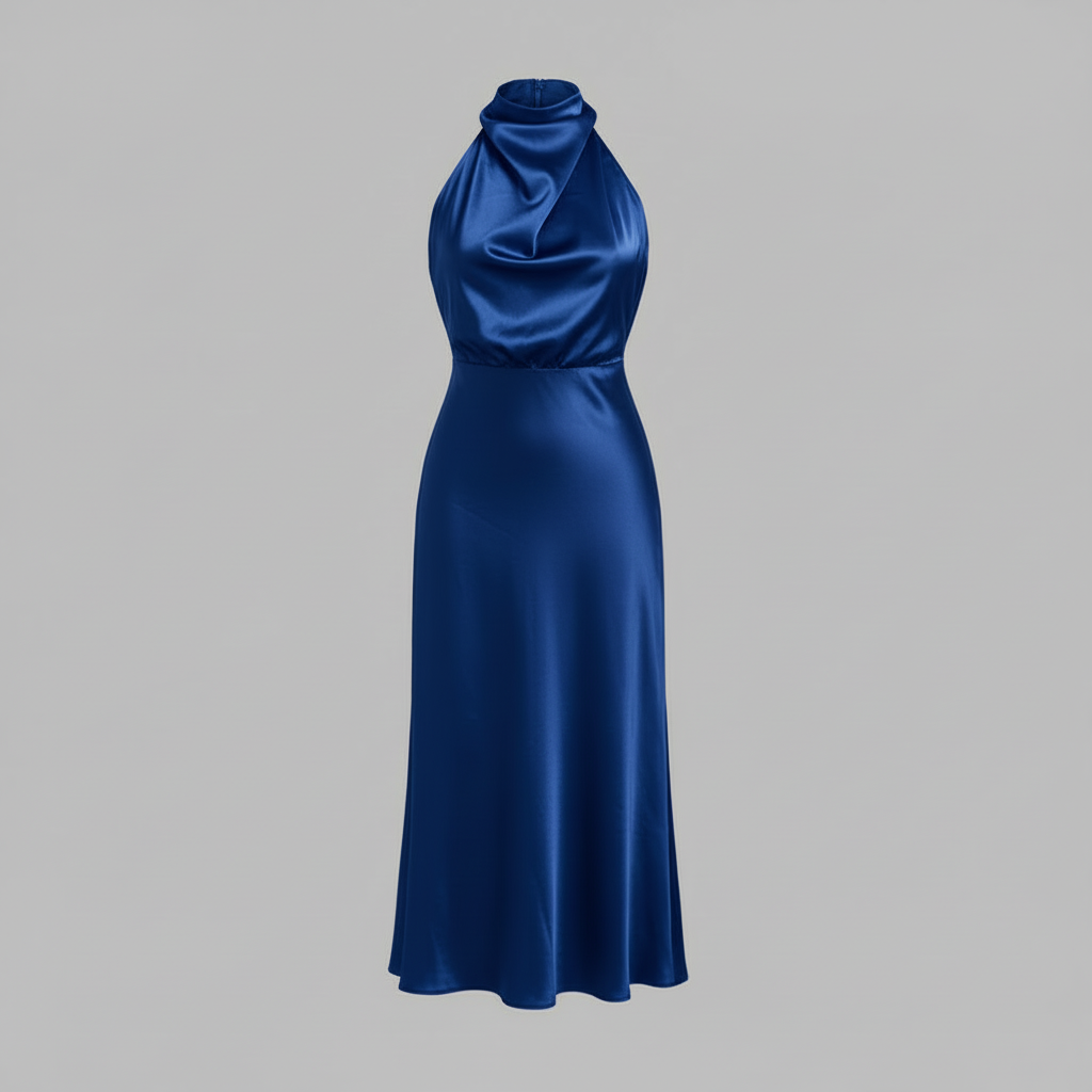 Halter Evening Dress | Formal Wedding Guest Dress for Women
