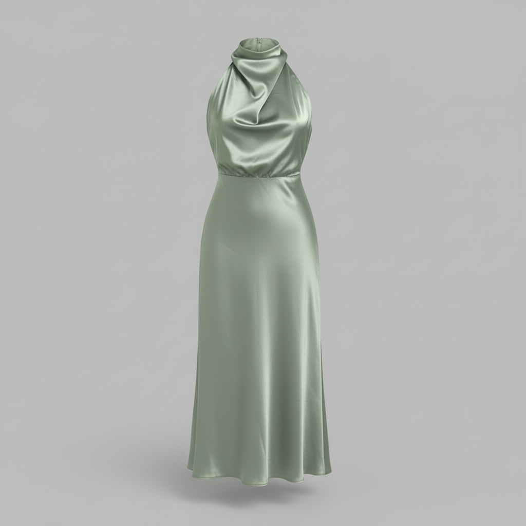 Halter Evening Dress | Formal Wedding Guest Dress for Women