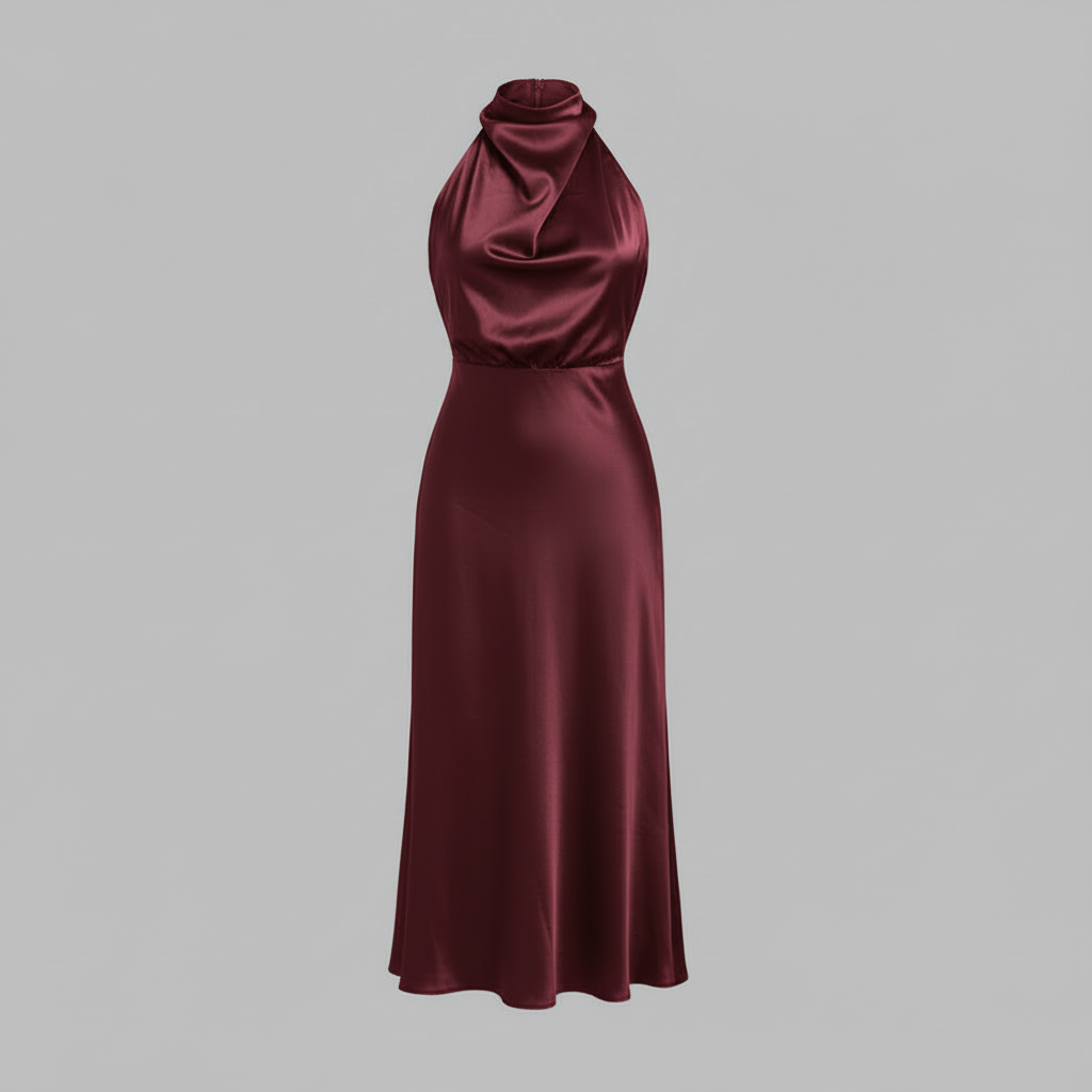Halter Evening Dress | Formal Wedding Guest Dress for Women