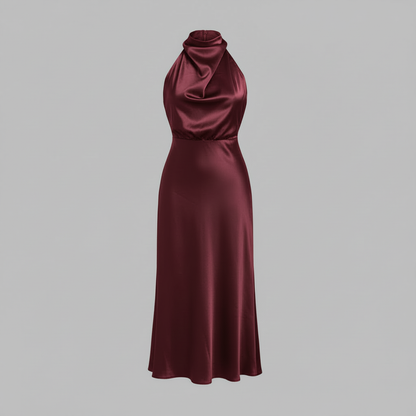 Halter Evening Dress | Formal Wedding Guest Dress for Women