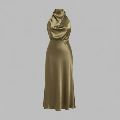 Halter Evening Dress | Formal Wedding Guest Dress for Women