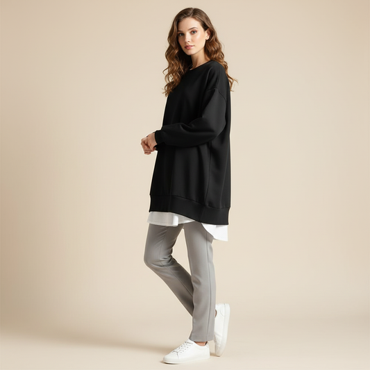 Women's Oversized Sweatshirt | Casual Crew Neck Pullover